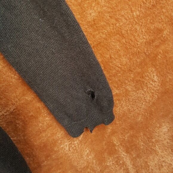 VINCE Womens Sweater XS Green Oversized Pullover Wool Cashmere Slouchy Hi Lo - Picture 8 of 9